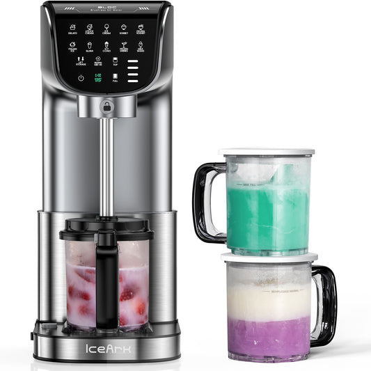 Ice Cream Maker, 11-in-1 Frozen Treat Maker for Gelato, Sorbet, Milkshakes, Mix-ins, (3) 19oz Pints